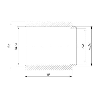 M42x1 thread extender (macro tube), 50mm