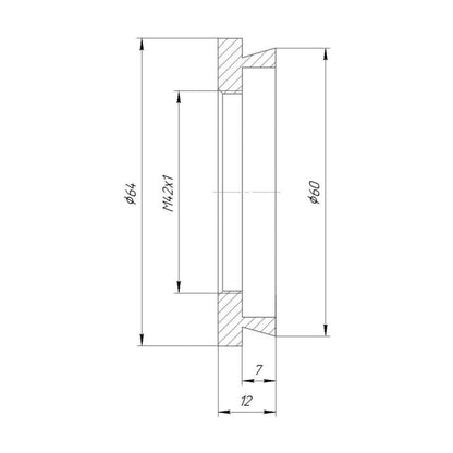 M42x1 female thread to 60mm dovetail adapter for MBS-10 microscope