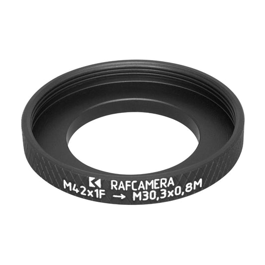 M42x1 female to M30.3x0.8 male thread adapter