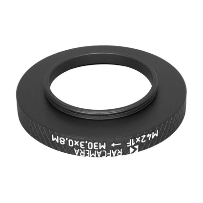 M42x1 female to M30.3x0.8 male thread adapter