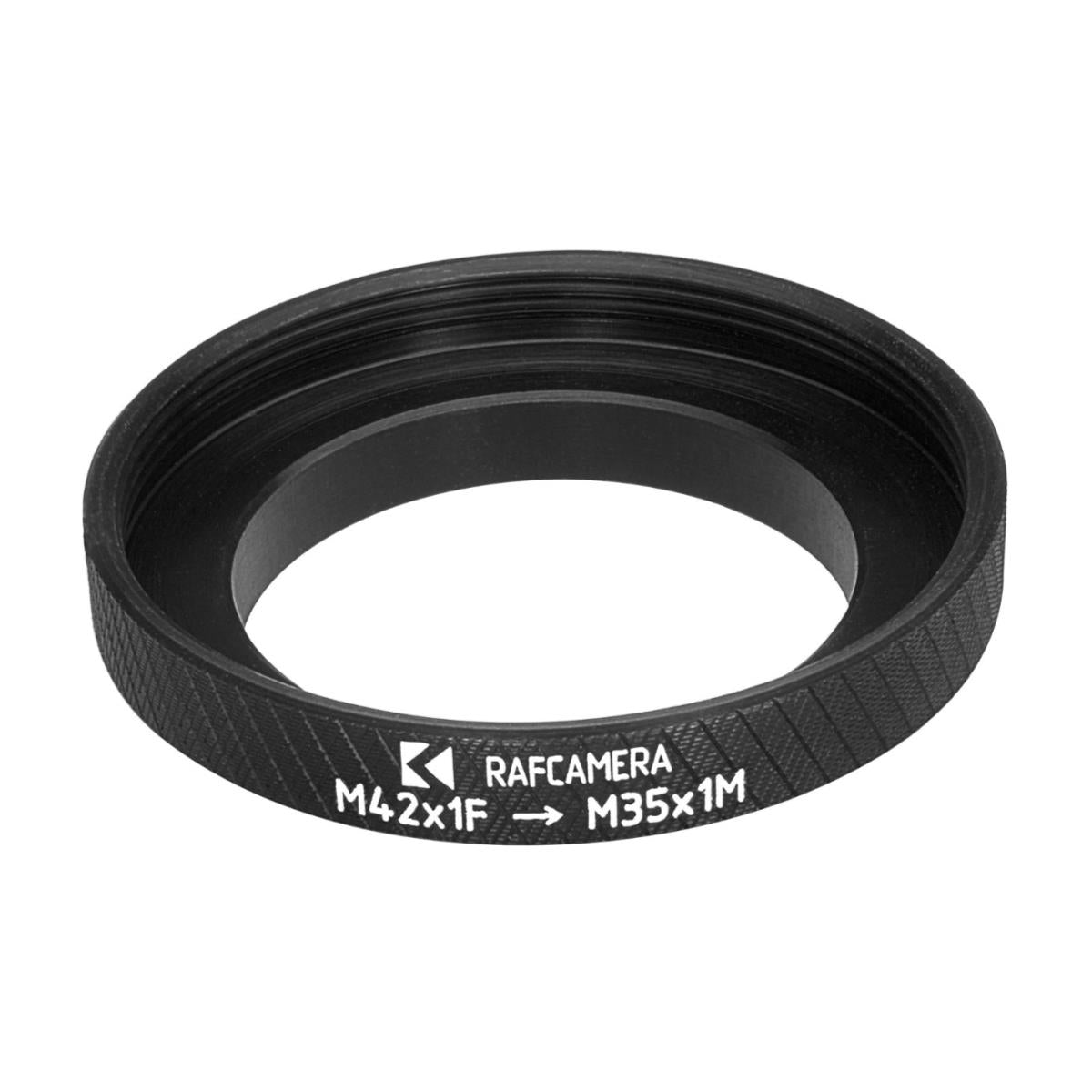 M42x1 female to M35x1 male thread adapter