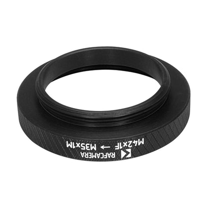 M42x1 female to M35x1 male thread adapter