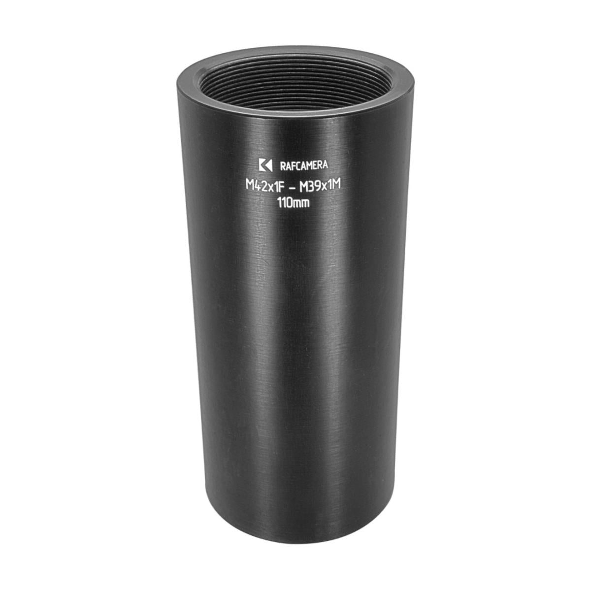 M42x1 female to M39x1 (LTM) male thread adapter, 110mm long