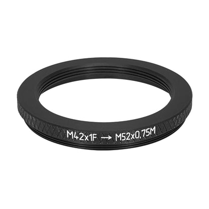 M42x1 female to M52x0.75 male thread adapter