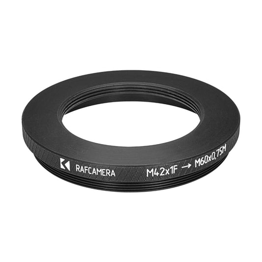 M42x1 female to M60x0.75 male thread adapter