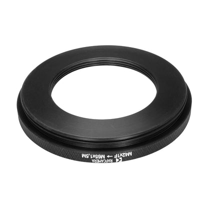 M42x1 female to M65x1.5 male thread adapter for Leica Z16A microscope