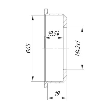 M42x1 thread lens to Konvas/Kinor OCT-19 camera mount adapter