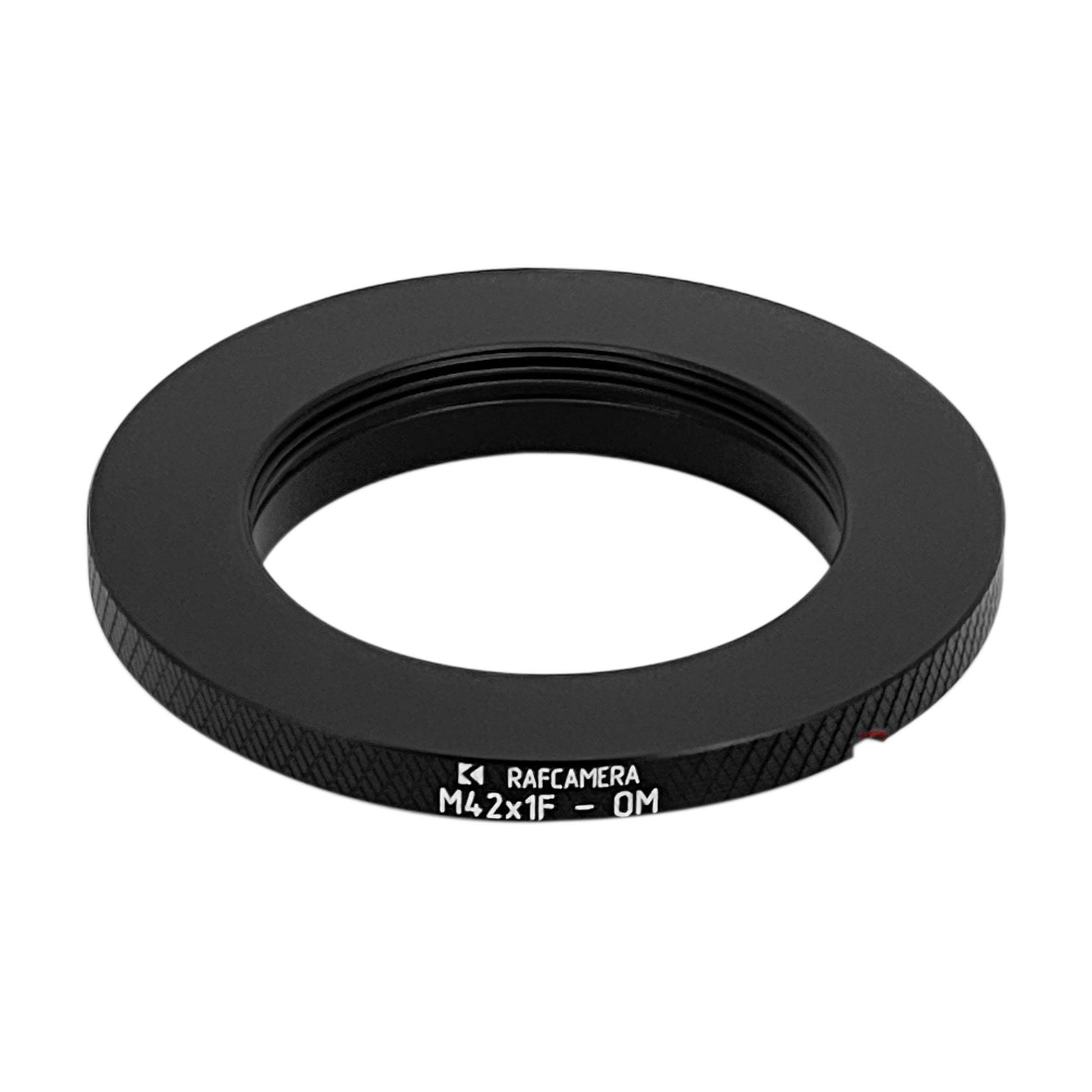 M42x1 female thread to Olympus OM camera mount adapter