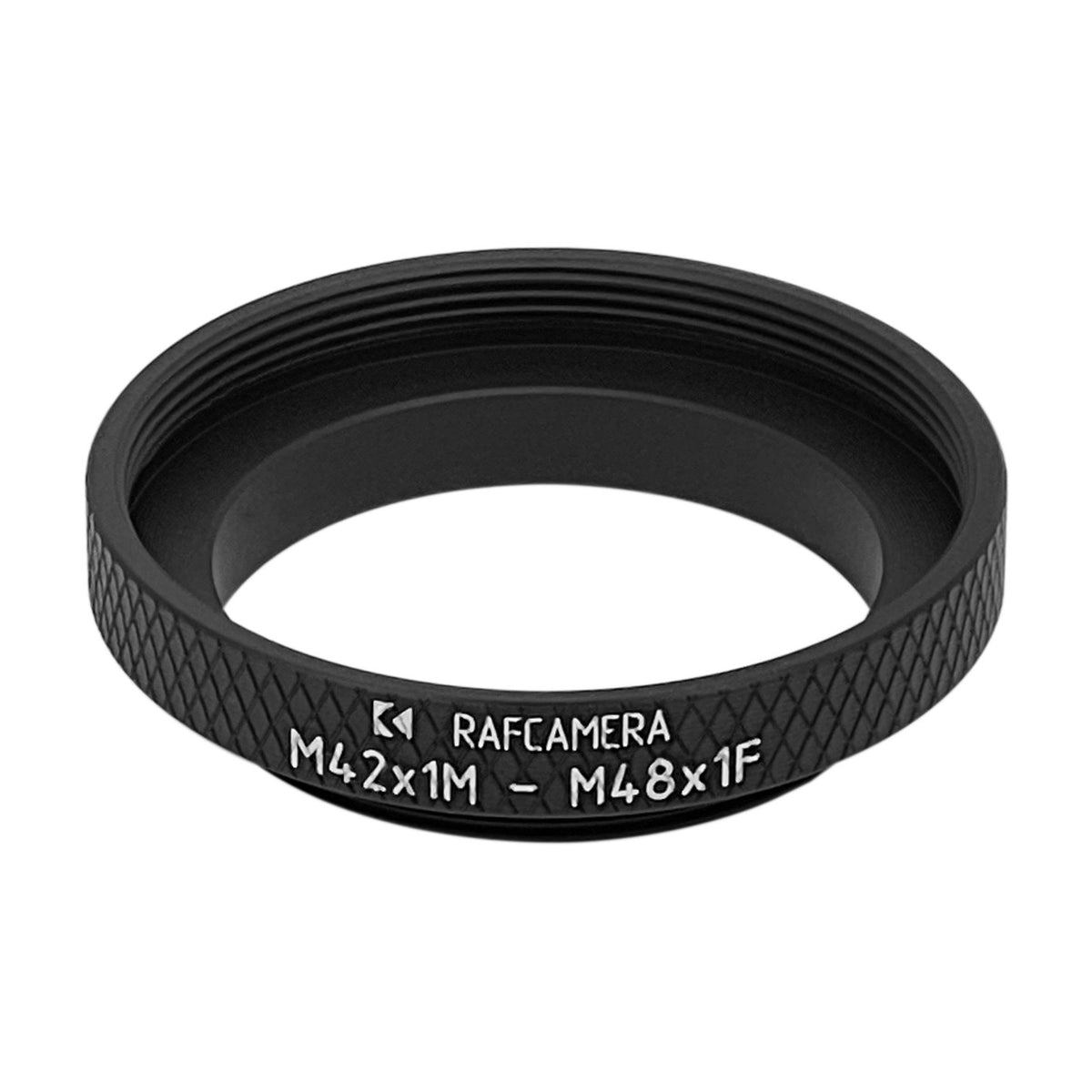 M42x1 male to M48x1 female thread adapter