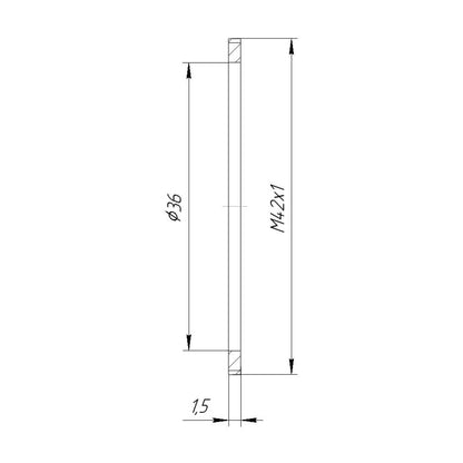 Retention ring with M42x1 male thread to press a lens aperture pin