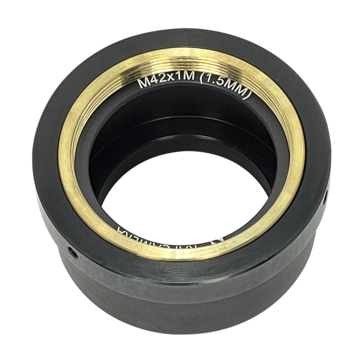 Retention ring with M42x1 male thread to press a lens aperture pin