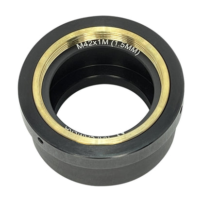 Retention ring with M42x1 male thread to press a lens aperture pin