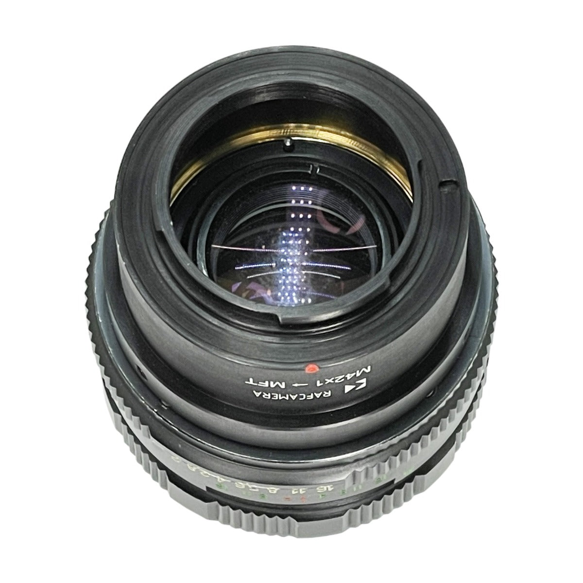 Retention ring with M42x1 male thread to press a lens aperture pin