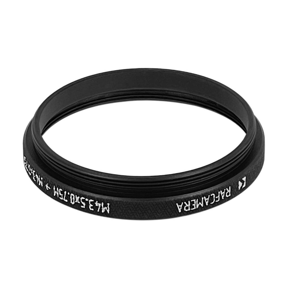 M43.5x0.75 male to M43x0.75 female thread adapter (43.5mm to 43mm step-down ring)