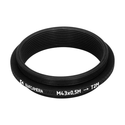 M43x0.5 male to M42x0.75 (T2) male thread adapter with M39x1 female thread