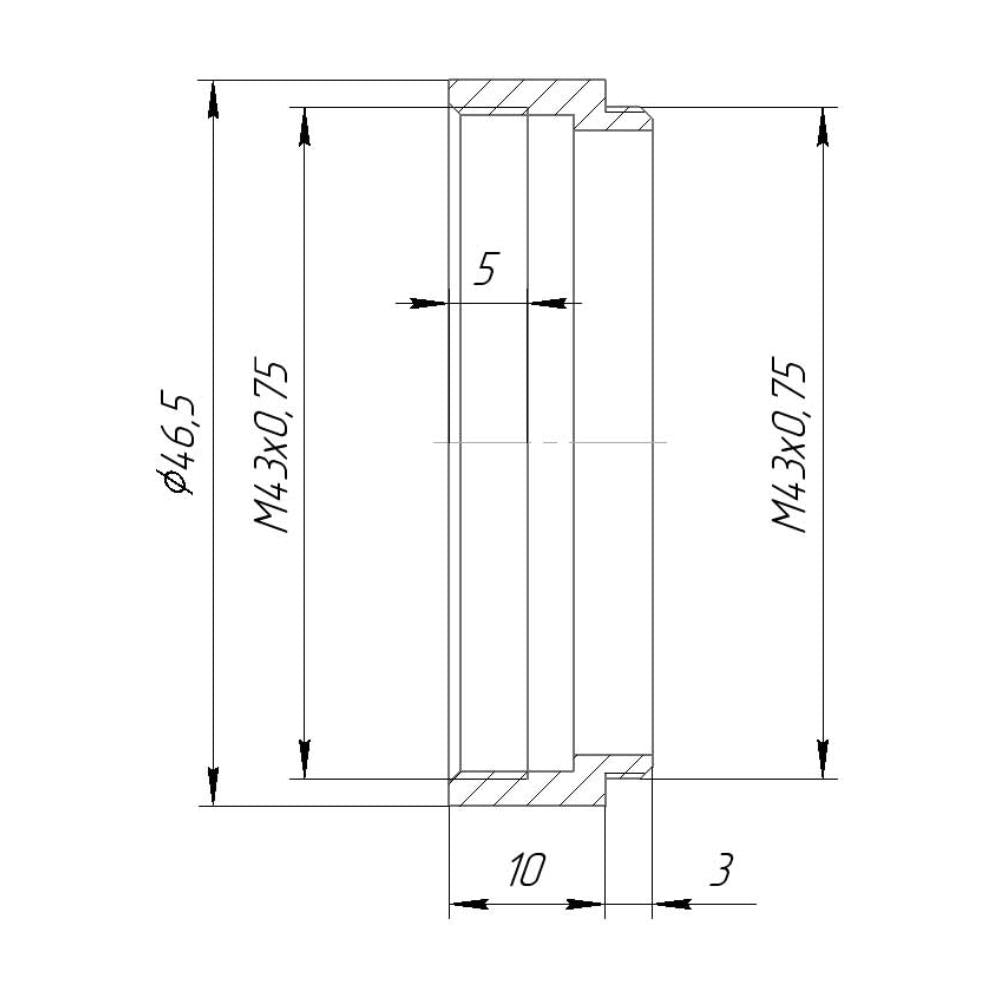 M43x0.75 thread extender (10mm)