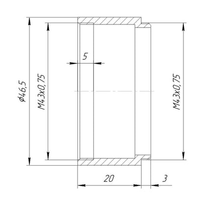 M43x0.75 thread extender (20mm)