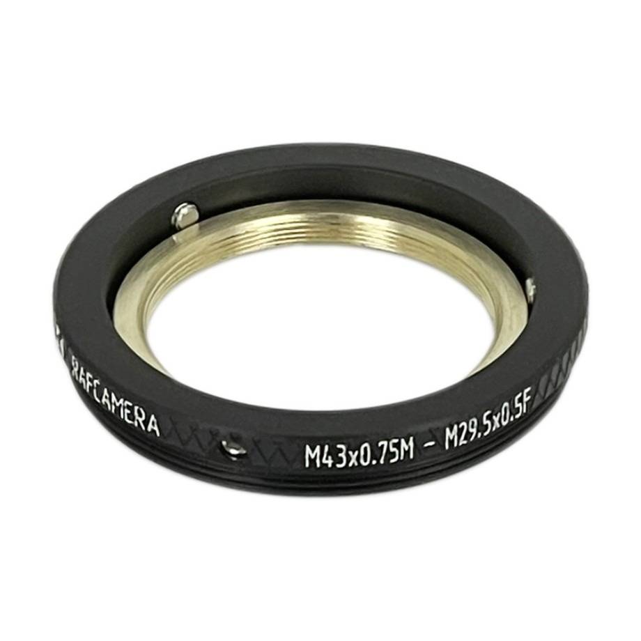 M43x0.75 male to M29.5x0.5 female thread adapter, rotatable