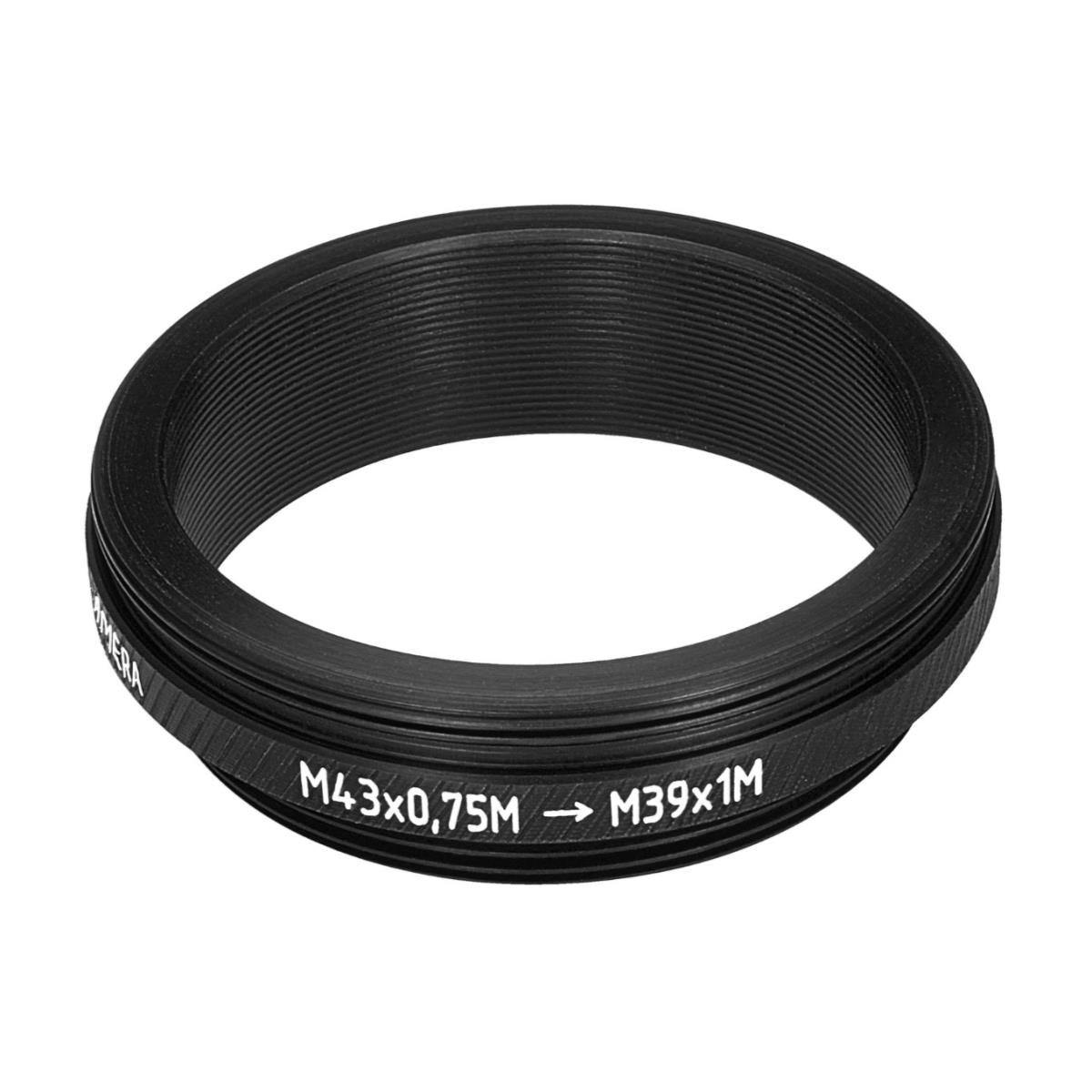 M43x0.75 male to M39x1 (LTM) male thread adapter