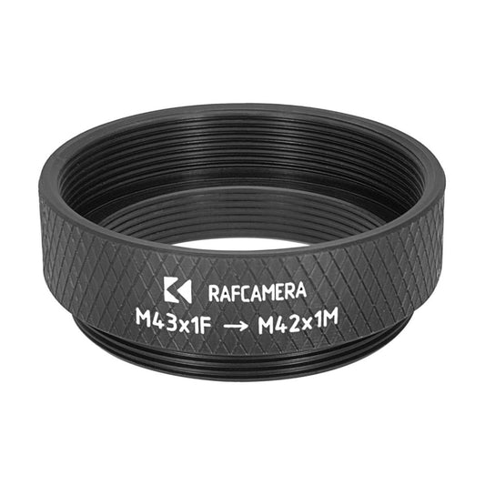 M43x1 female to M42x1 male thread adapter