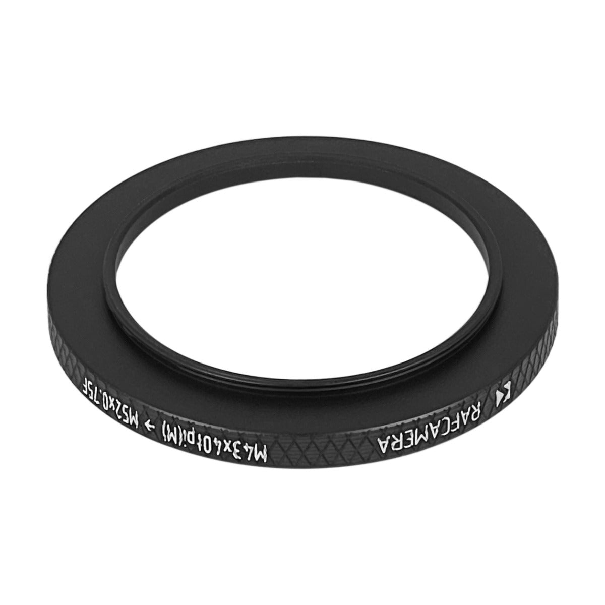 M43x40tpi male to M52x0.75 female thread adapter