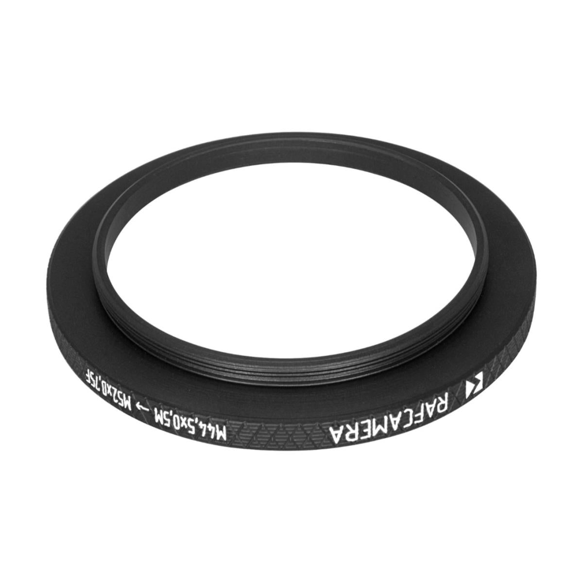 M44.5x0.5 male to M52x0.75 female thread adapter (44.5mm to 52mm step-up ring)