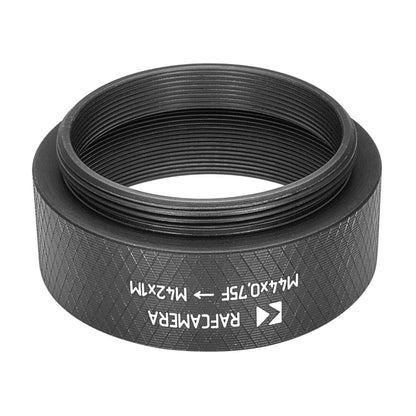 M44x0.75 female to M42x1 male thread adapter