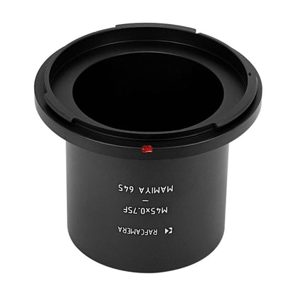 M45x0.75 female thread to Mamiya 645 camera mount adapter