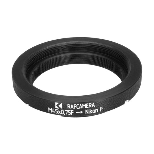M45x0.75 female thread to Nikon F camera mount adapter
