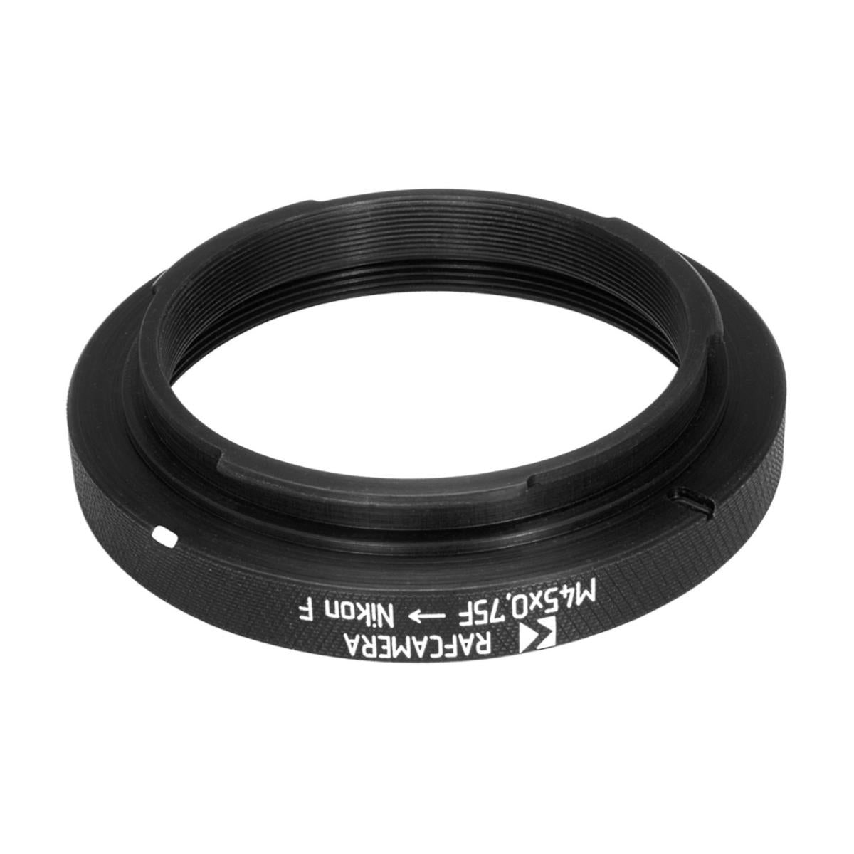 M45x0.75 female thread to Nikon F camera mount adapter