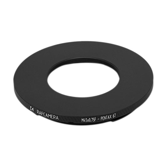 M45x0.75 female thread to Pentax 67 camera mount adapter