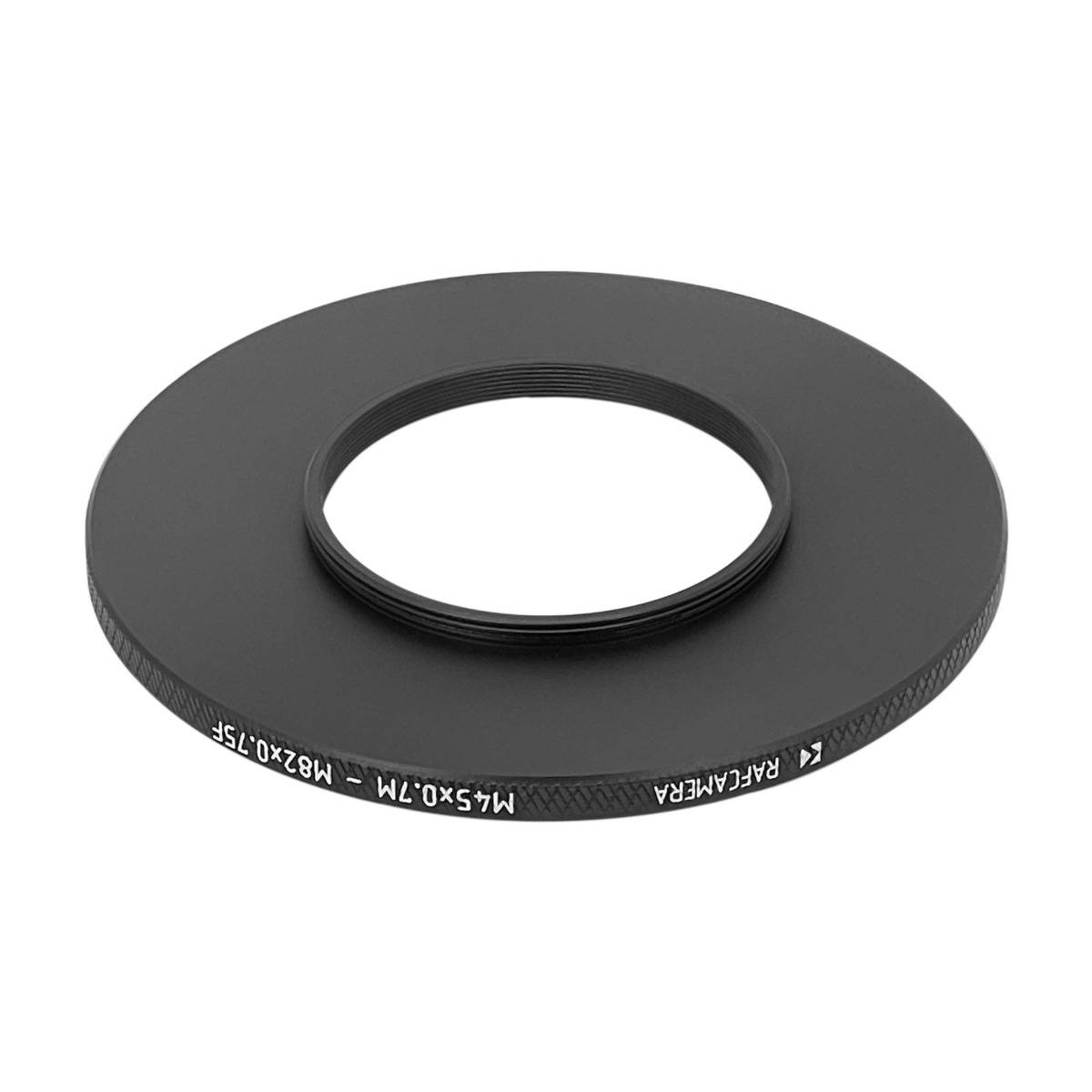 M45x0.75 (36tpi) male to M82x0.75 female thread adapter