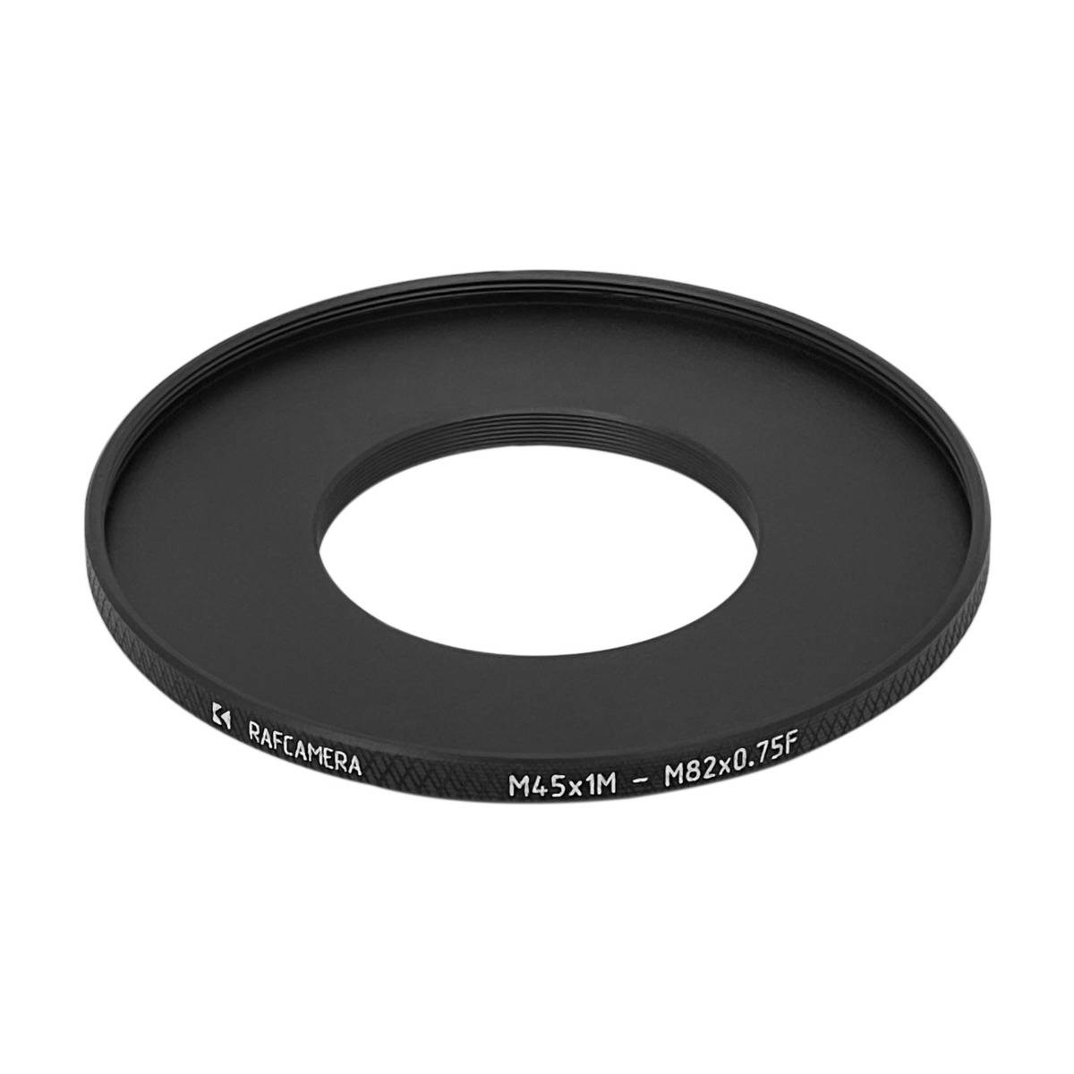 M45x1 male to M82x0.75 female thread adapter