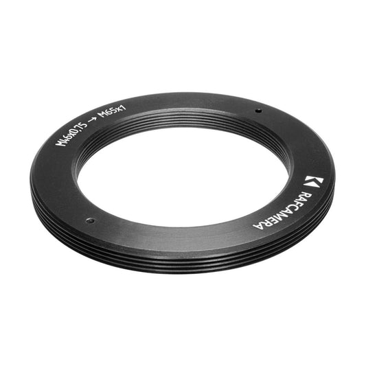 M46x0.75 female to M65x1 male thread adapter, flangeless