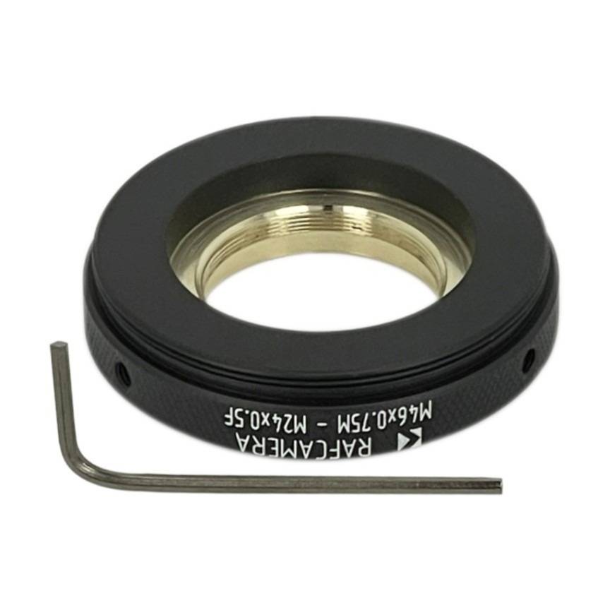 M46x0.75 male to M24x0.5 female step-down ring (adapter for Bolex 8/19/1.5x)