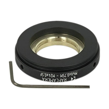 M46x0.75 male to M24x0.5 female step-down ring (adapter for Bolex 8/19/1.5x)