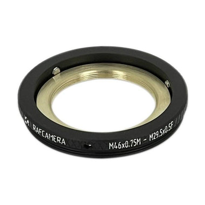 M46x0.75 male to M29.5x0.5 female thread adapter, rotatable