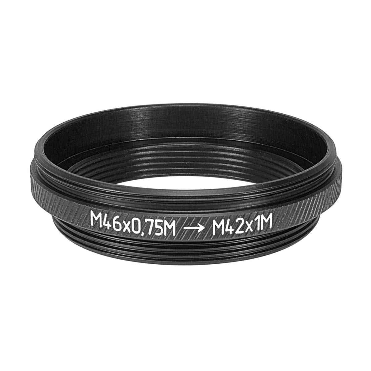 M46x0.75 male to M42x1 male thread (reverse) adapter