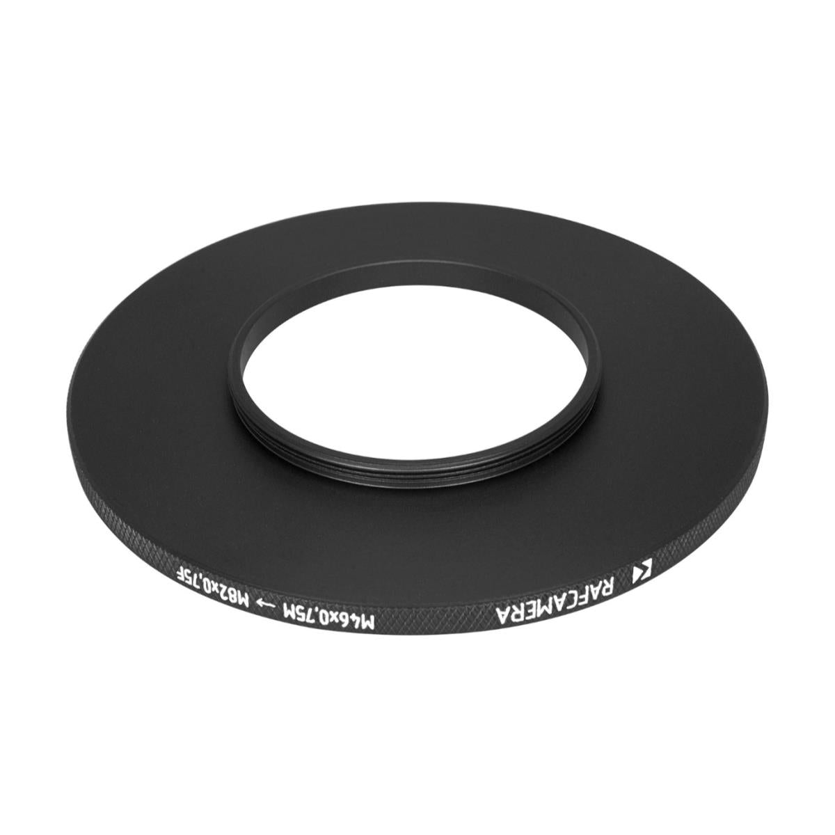 M46x0.75 male to M82x0.75 female thread adapter (46mm to 82mm step-up ring)
