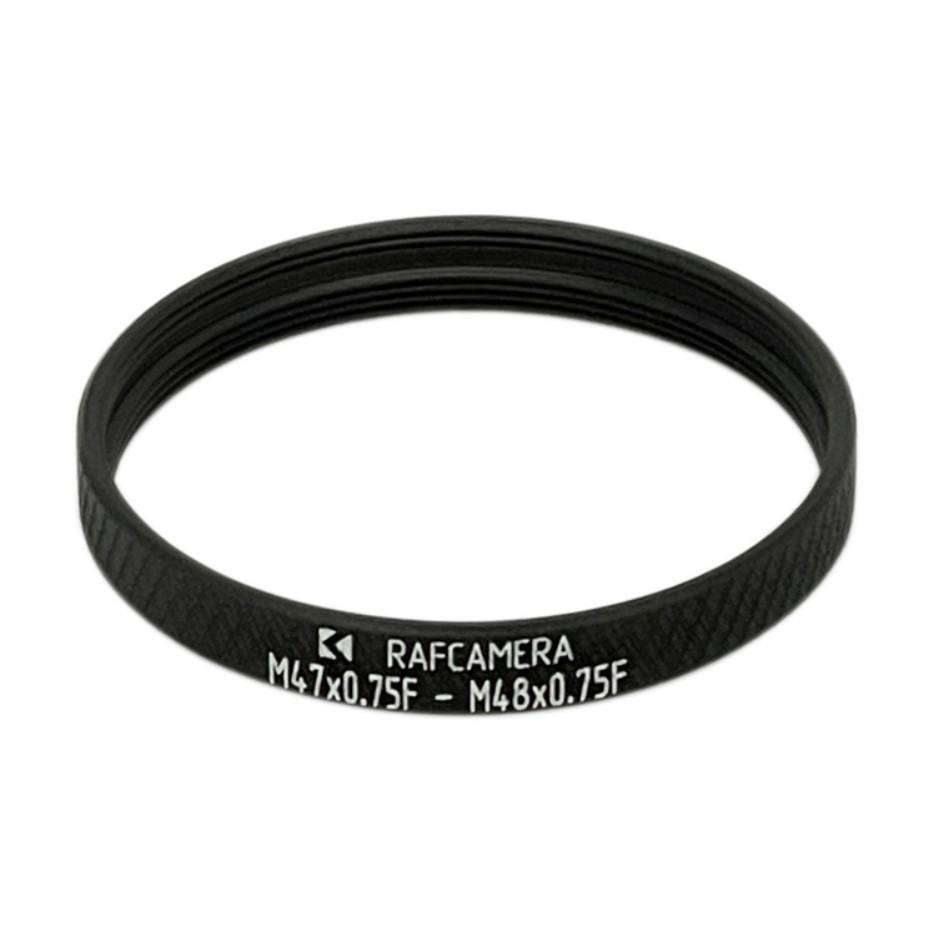 M47x0.75 female to M48x0.75 female thread adapter