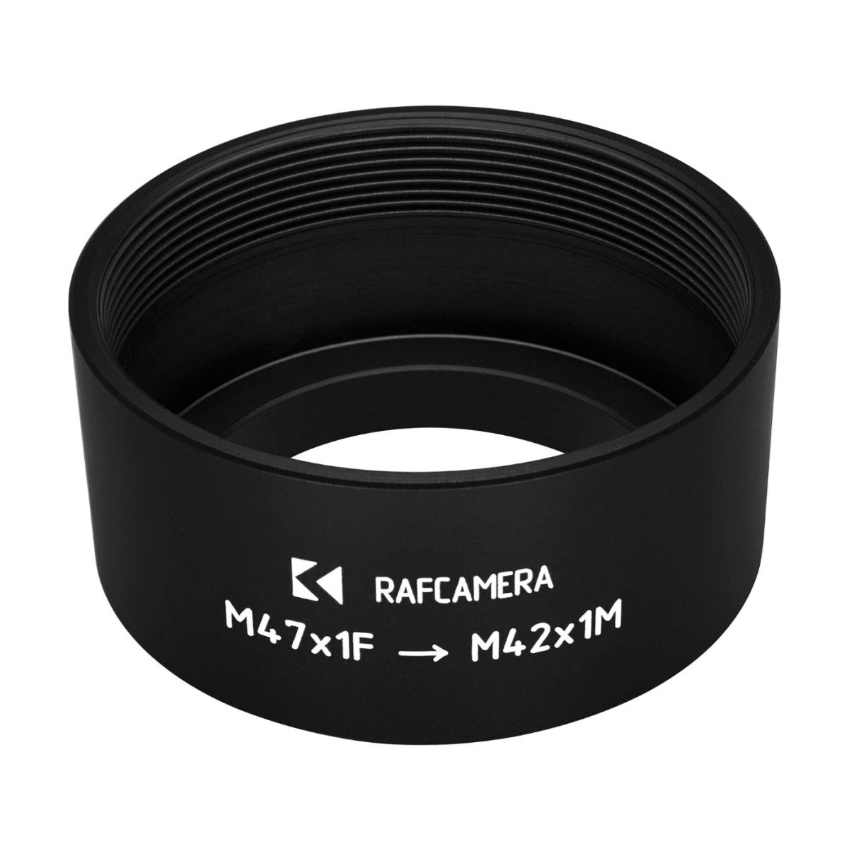 M47x1 female to M42x1 male thread adapter