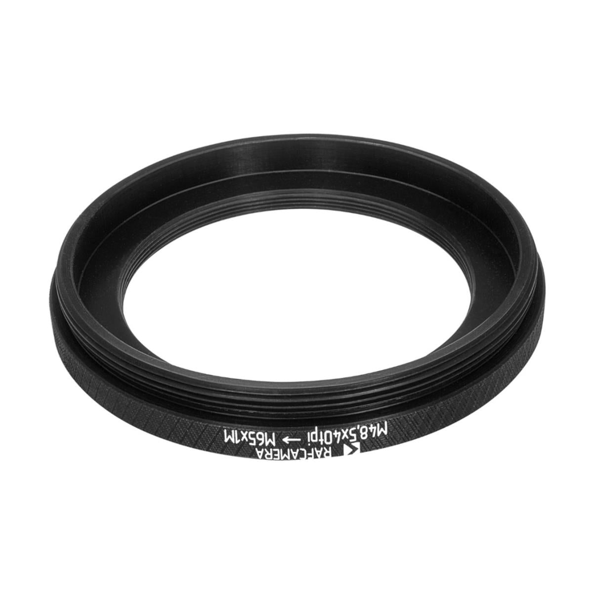 M48.5x40tpi female to M65x1 male thread adapter for Ilex #3 shutters