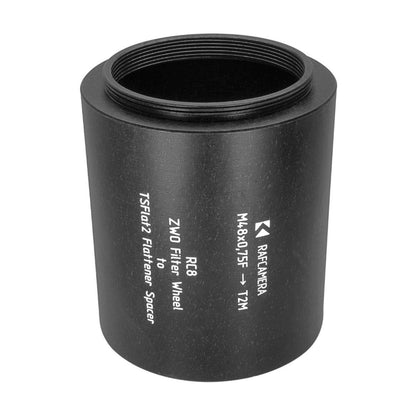 M48x0.75F female to T2 male thread adapter (RC8 ZWO to TSFlat2 flattener spacer)
