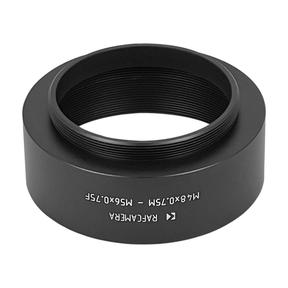 M48x0.75 male to M56x0.75 female thread adapter
