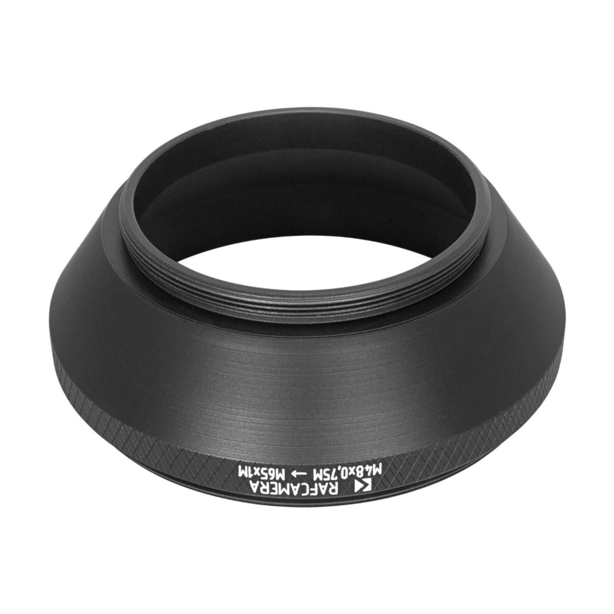 M48x0.75 male to M65x1 male thread adapter, cone