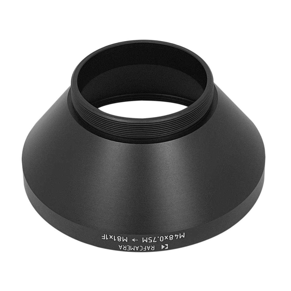 M48x0.75 male to M81x1 female thread adapter