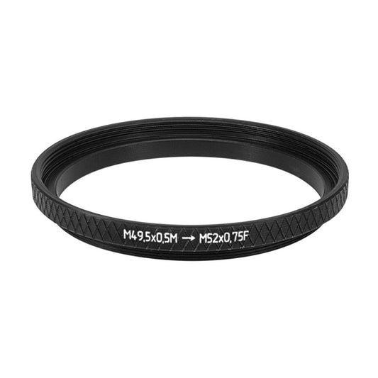 M49.5x0.5 male to M52x0.75 female thread adapter (49.5mm to 52mm step-up ring)