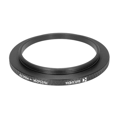 M49.5x0.5 male to M58x0.75 female thread adapter (49.5mm to 58mm step-up ring)