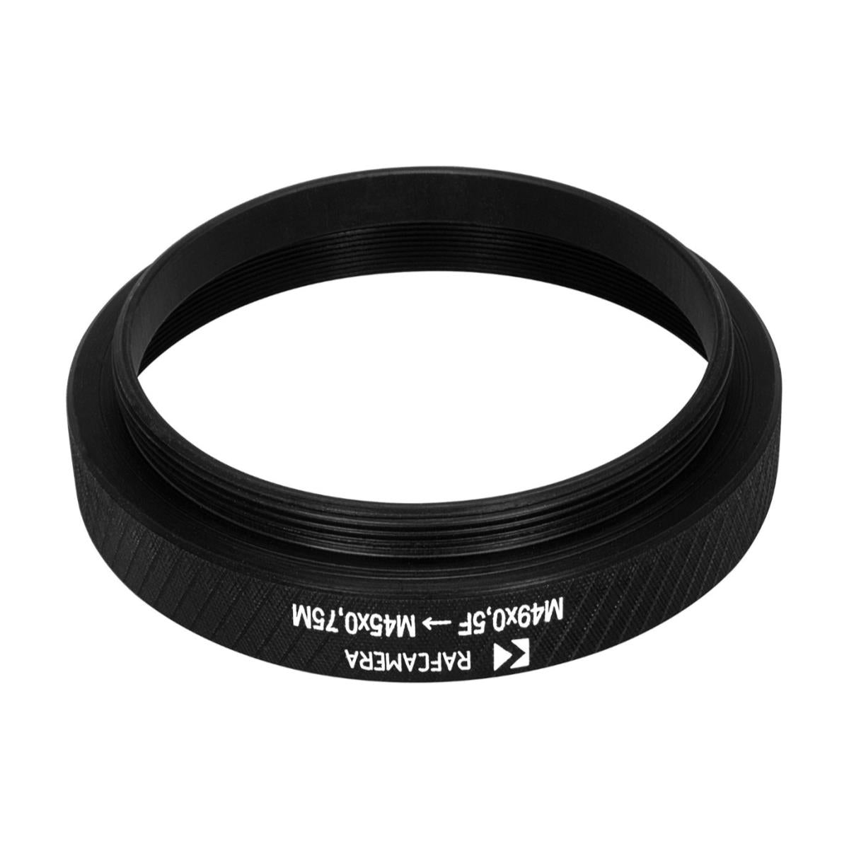 M49x0.5 female to M45x0.75 male thread adapter