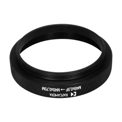 M49x0.5 female to M45x0.75 male thread adapter